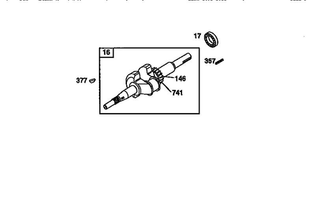 Crankshaft 1 Diagram and Parts List for 135200-135299 0679 Briggs and Stratton Engine